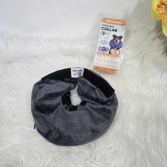 Bencmate Dog's Inflatable Gray Collar Small. - Picture 3 of 3